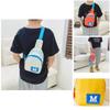 Kids Crossbody Bag Korean Style Casual Coin Purse For Children Trendy Letter Pattern Nylon Material Unisex