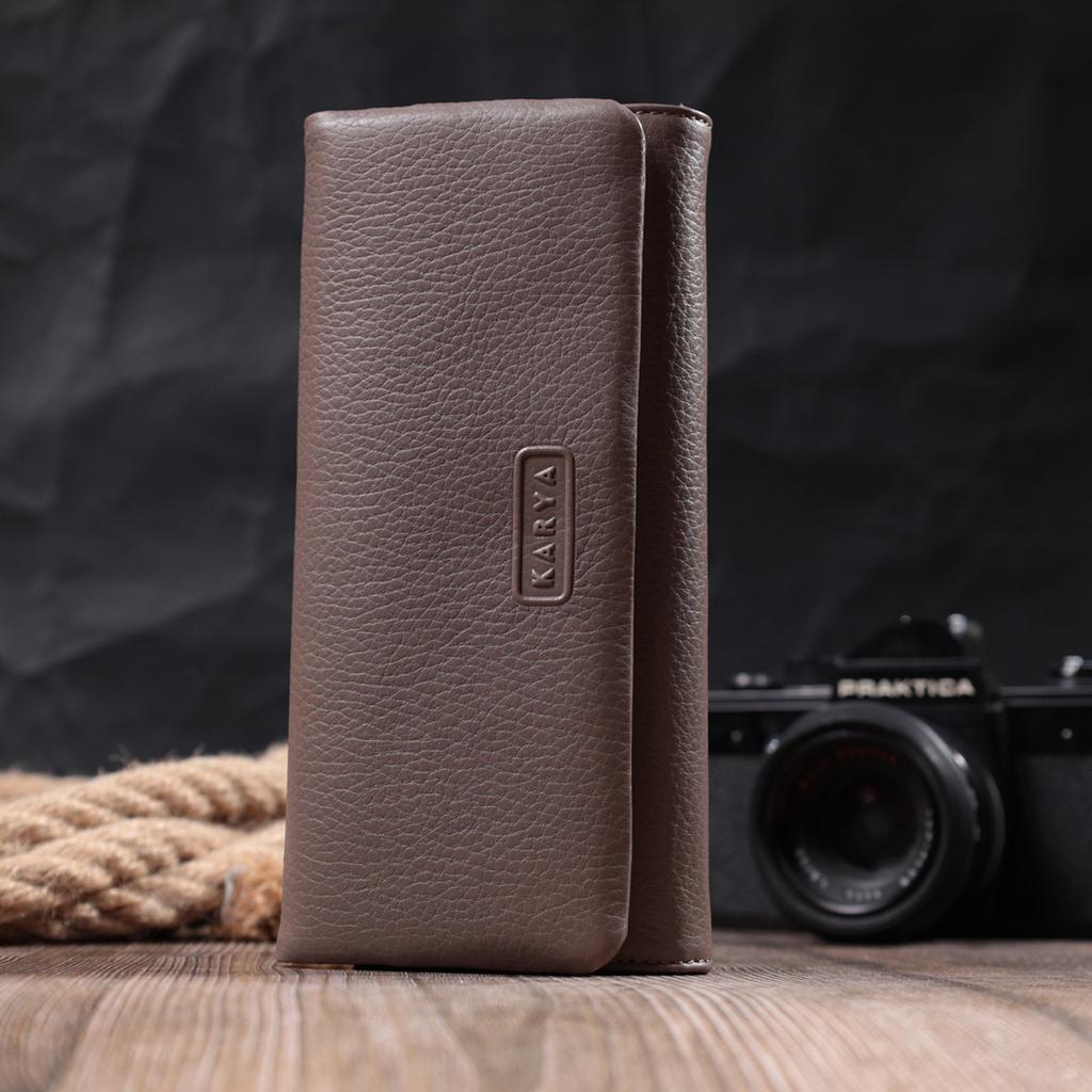 Small Women's Wallet KARYA Wallet 22818 Made of Genuine Leather Beige