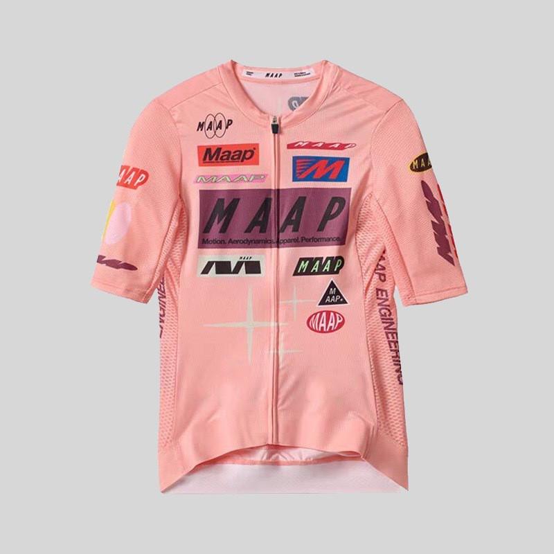 MAAP Short Sleeve Cycling Jersey Men Women Quick-Dry Bike Riding Apparel Outdoor Sports