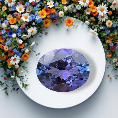 A+ Eye Clean Quality Natural 1 Piece Tanzanite Gemstone, Oval Cut Tanzanite Stone, Healing Stones, Loose Gemstone.