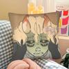 1pc Mushroom Oasis Anime Pillow Case Fashion Square Pillowcase Bedroom Sofa Room Ins Decoration Leisure