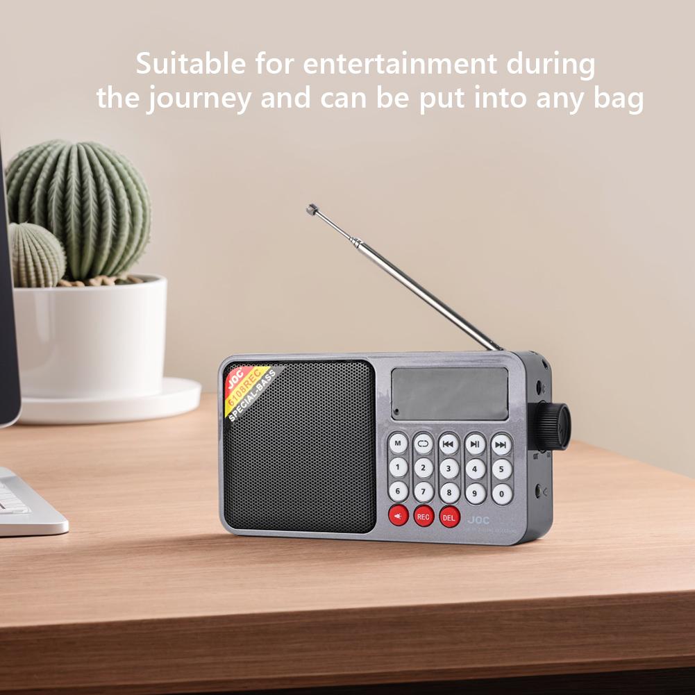 Digital FM Radio Media Speaker Support TF Card USB Drive Portable Radio with LED Screen Display for Home Outdoor