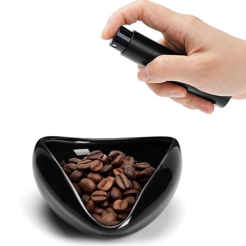 Ceramic Coffee Bean Dosing Cup With Spoon Measuring Tray Kit Espresso Brewing Accessories For Tea And Coffee Lovers