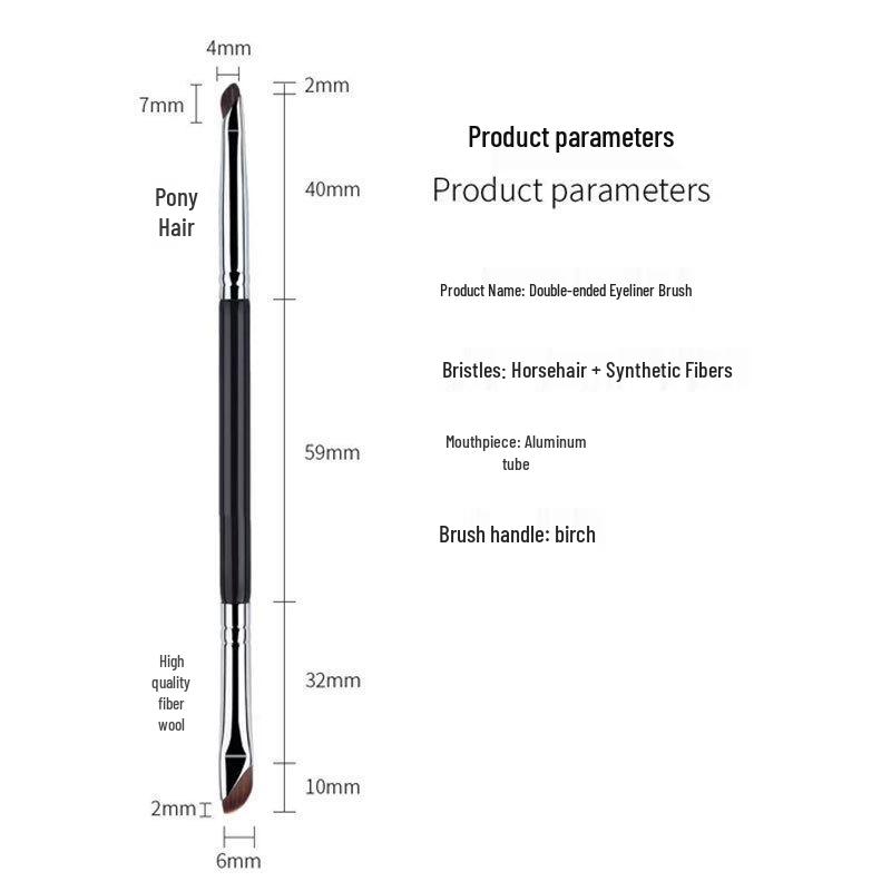 

Скошений пензель для підводки та деталей - 196 Плоский Коса для повіки, лінії росту вій, куточка ока