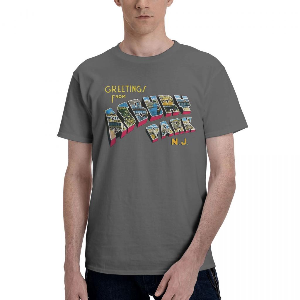Greetings From Asbury Park NJ 1 100 Cotton Casual Breathable Confortable T Shirt High End Mens Clothing Clothes Men