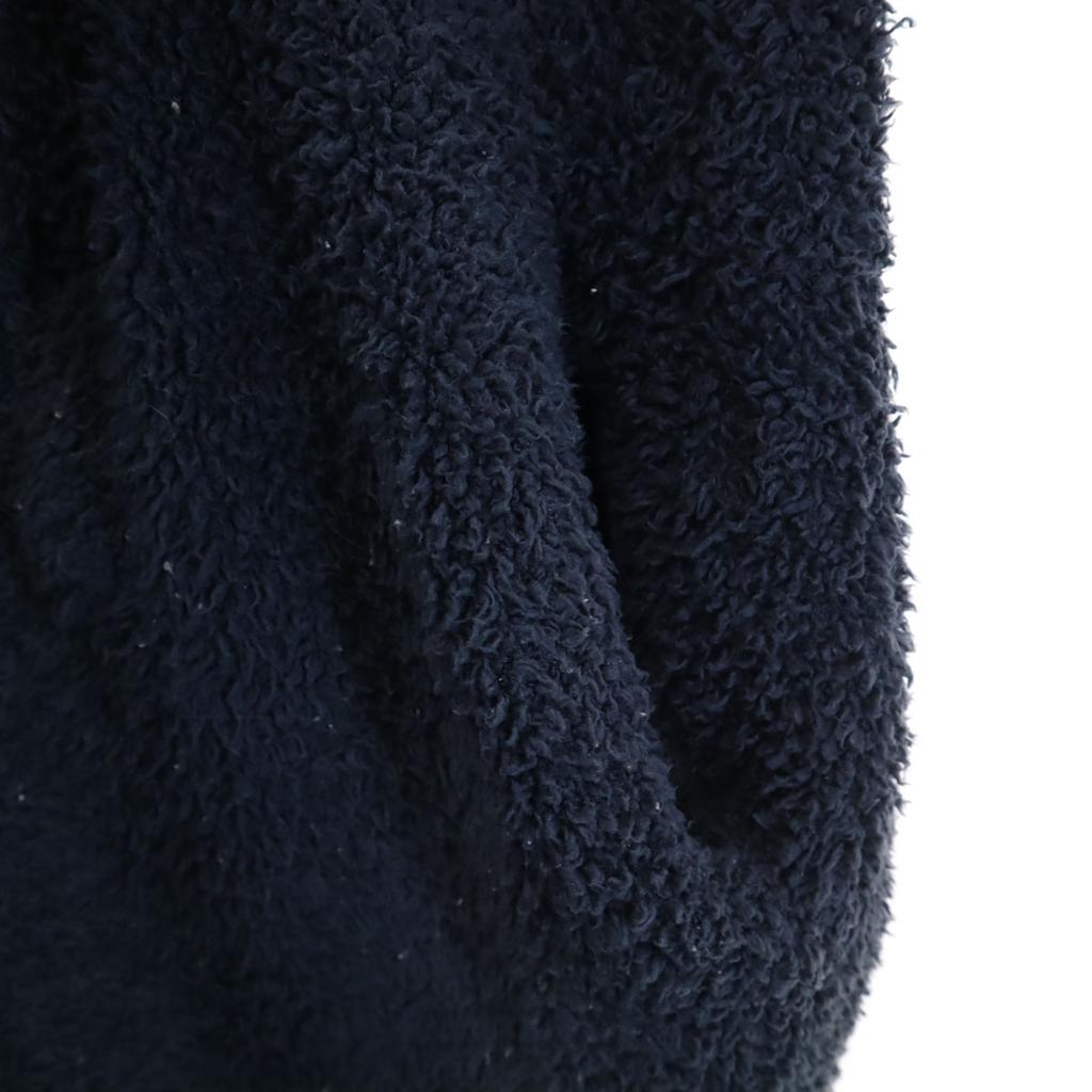 BAREFOOT DREAMS Long Sleeve Fluffy Zip Hoodie S Navy Roomwear Ron Herman Men's Used