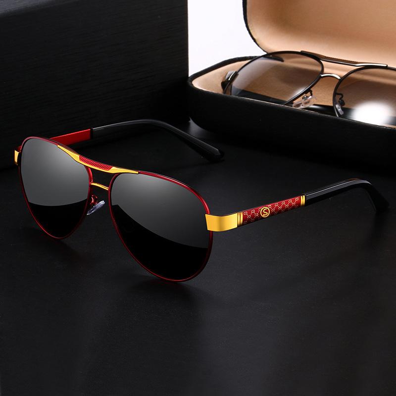 Oversized Vintage Sunglasses Men Women Fashion Polarized Pochromic Shades Eyewear Double Bridge Driving Sun Glasses