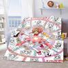 Cardcaptor Sakura Anime Flannel Blanket Soft Cozy Warm Throw Lightweight Blanket for Bed Sofa Home -QJY