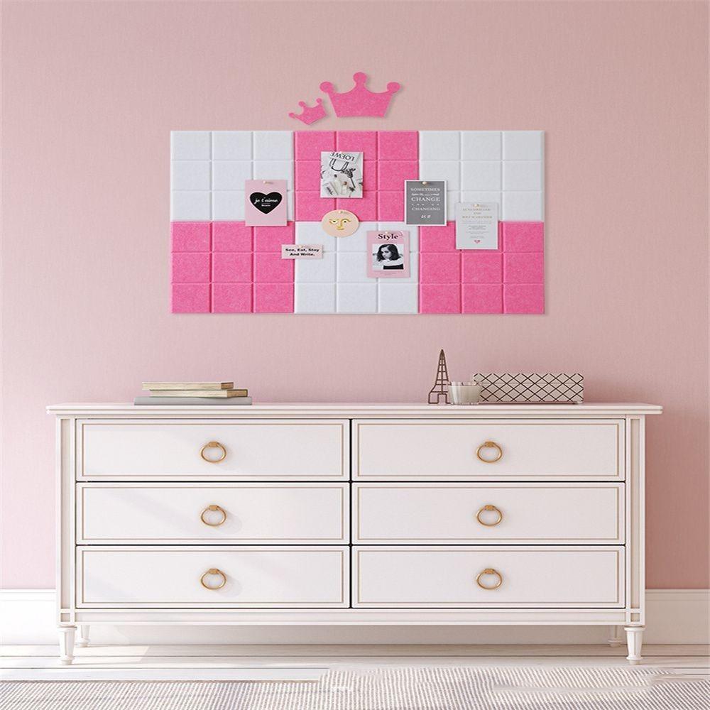 30x30cm Grid Felt Wall Panel Polyester Fiber Art Decorative Soundproof Board Background Wall Display Board Sound-absorbing Board