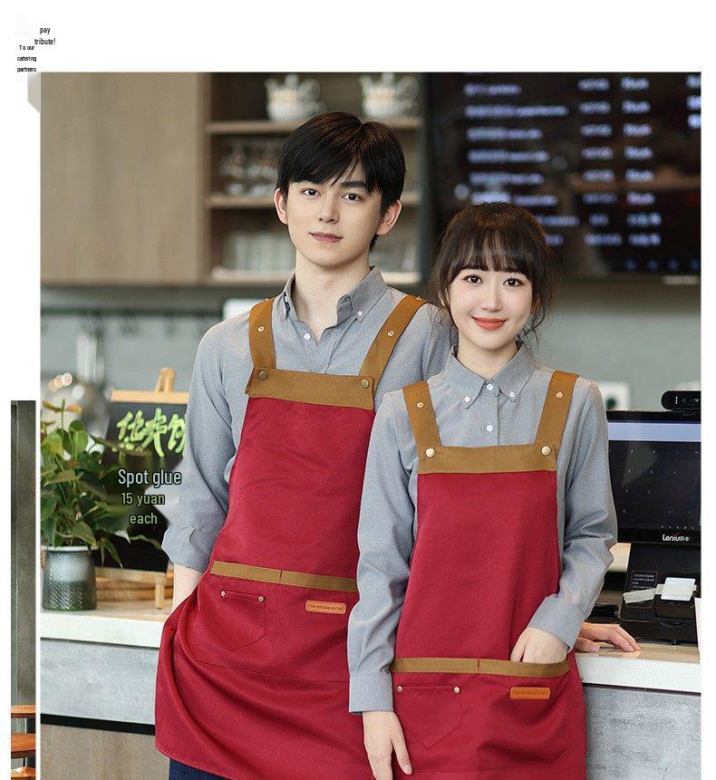 Waterproof & Stain-Proof Logo Apron for Catering, Nail Art, Florist, and Fashion Workwear