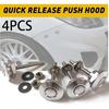 4X Push Button Quick Release Car Bumper Hood Lock P Clip Bonnet Latch Kit