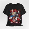 Anime-Inspired Unisex Jersey Tee with Graphic Design, Perfect for Anime