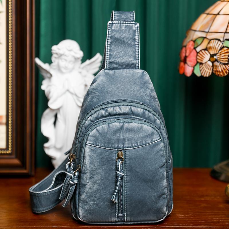 

Women Bag Chest Bags for Woman Multiple Pockets Fashion Messenger Bag Designer Soft PU Leather Shoulder Crossbody 18cm10cm28cm
