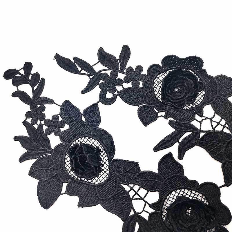 3D Hollow Water-Soluble Lace Embroidery Applique Accessory Set