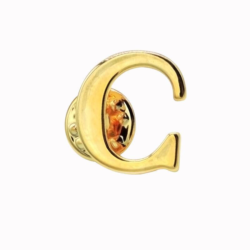 

Унисекс модное имя начальная заглавная буква брошь костюм булавки золотая свадьба высокое качество C