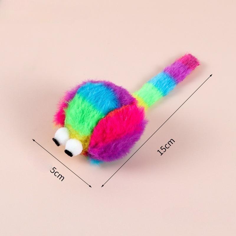 4Pcs Colorful Plush Mouse Toy Cat Toys Interactive Mouse Cat Toys With Bell Kitten Cat Playing Scratch Training Toy Pet Supplies