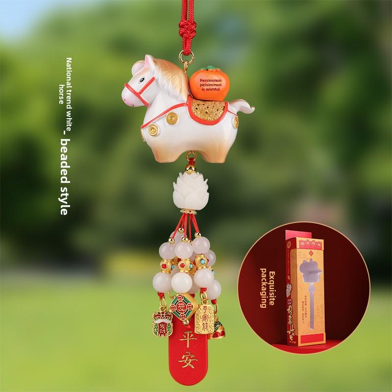 Car Rearview Mirror Hanger, Interior Decoration Pendant, Automotive Supplies, for The Year of The Horse New Year