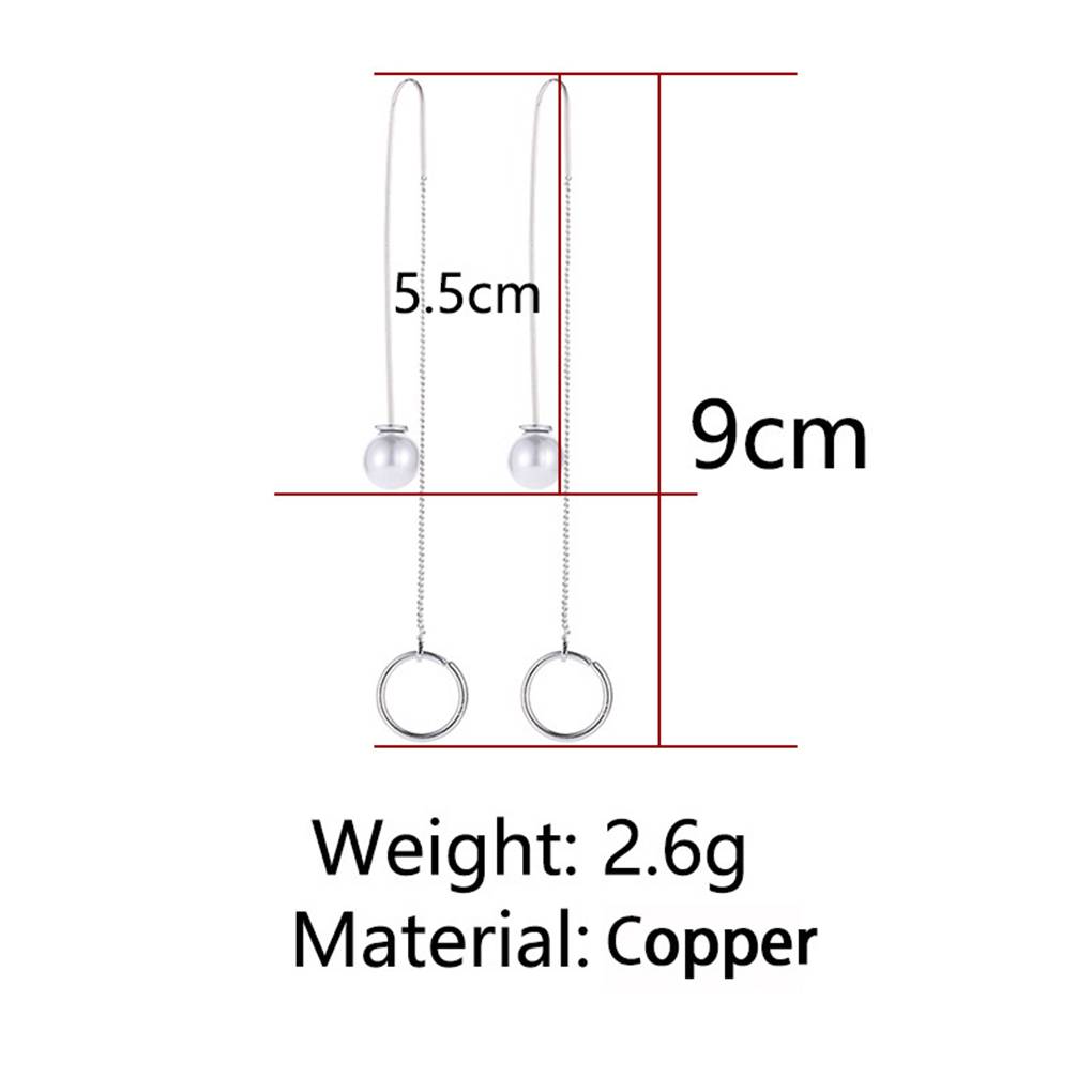 1 Paar Retro-Stil Runde Form Perlenohrringe Einzigartig Lange Quaste Ohrhänger Ohrringe für Damen Böhmische Ohrstecker