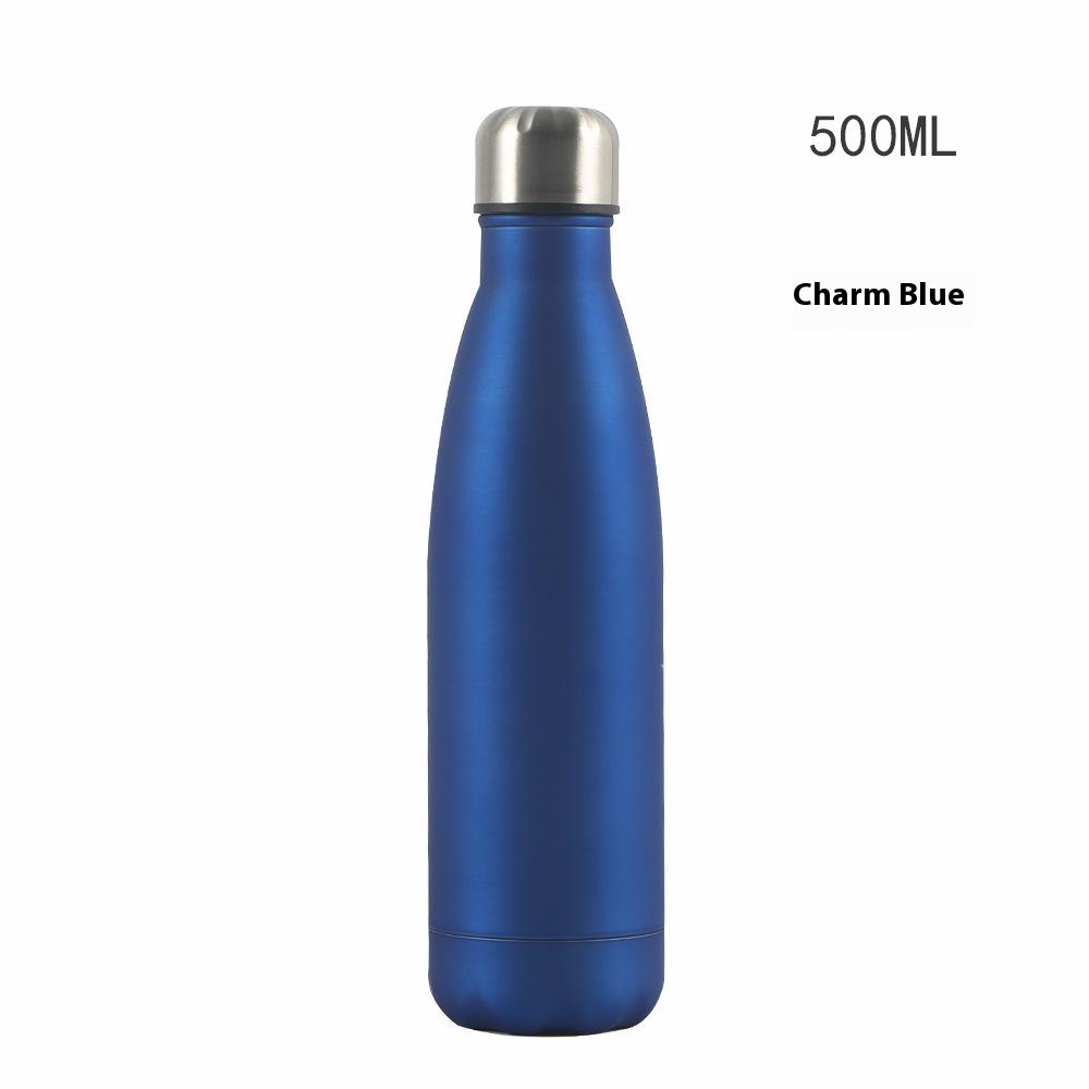 500ml doppelwandiger Edelstahl-Isolierbecher, Cola-Flasche mit großem Fassungsvermögen, Sport-Wasserbecher