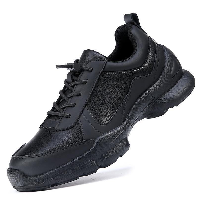 Spring and summer leather walking shoes outdoor sports cross-country running shoes men's hollow breathable casual non-slip hiking shoes