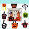 Bolsa de Doce de Feltro para Festa Maluca de Halloween Estilo Bandeira do Vento do Diabo Bolsa Tote Morcego 3D