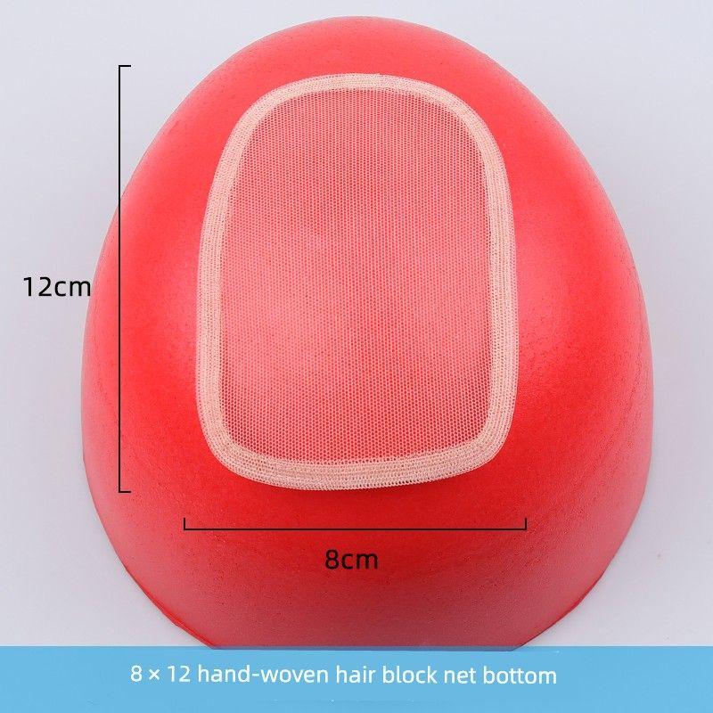 

Hand-Woven Wig Net Bottom Hand Crochet Wig Net Yarn Hand-Woven Hair Piece Mesh Skin Color Wig Net 8 × 12/skin color hexagonal net/single layer