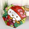 1pc Hello Kitty Strawberry Hat Auto Open Close Umbrella, Portable Tri-Fold Design, 8-Rib Iron Frame Outdoor Umbrella, Festival Gift for Fans, Traveler