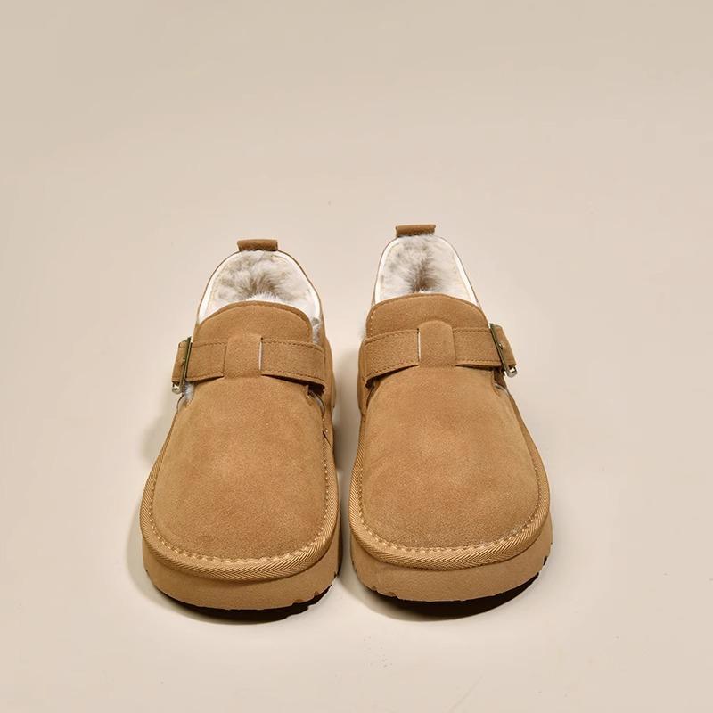 

Flat Birkenstocks women s velvet warm snow boots women s 2025 new winter loafers Doudou shoes Boken cotton shoes 35 верблюд