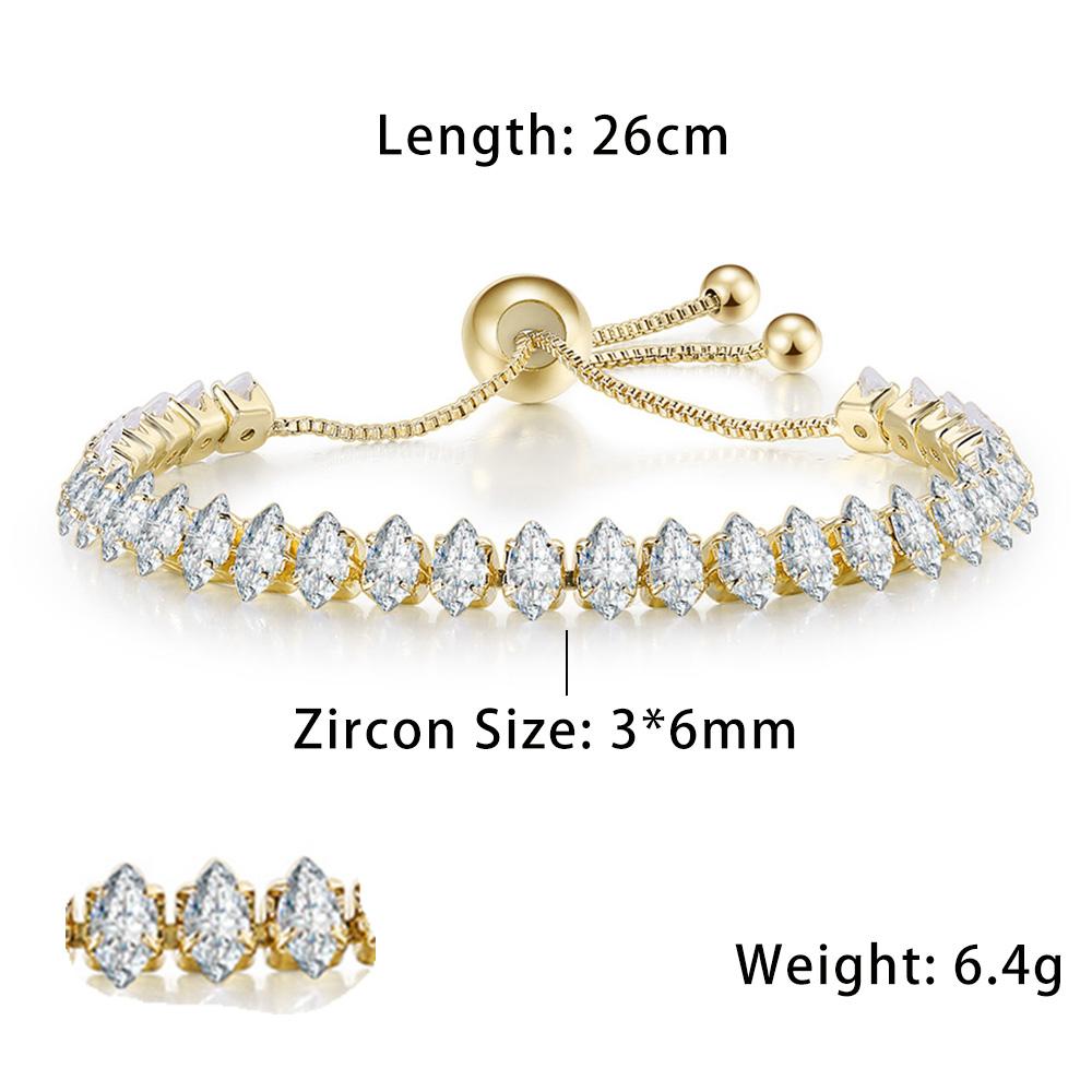 Fashionable Zircon Tennis Bracelets for Women Dazzling Various Shape Crystal Chain On Hand Trend Sexy Party Accessories Jewelry