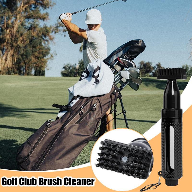 Golf Club Brush Water Bottle With Groove Cleaner Soft Bristles Leak-Proof Design Easy Cleaning Supplies With Retainer Clip For