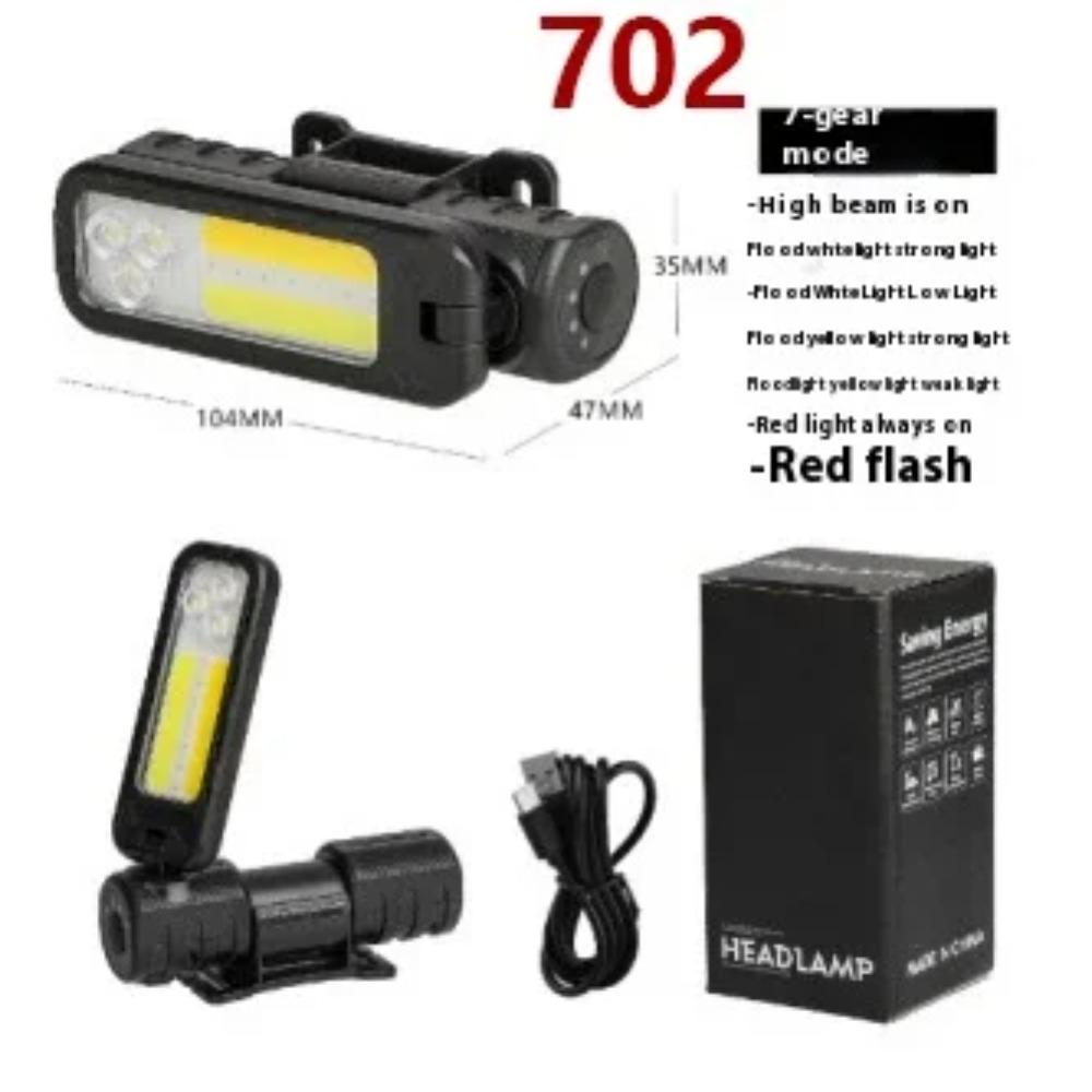 USB Rechargeable Headlamp Portable Flashlight COB LED Work Light  Rotatable Magnetic and Waterproof Lamp for Car Repair