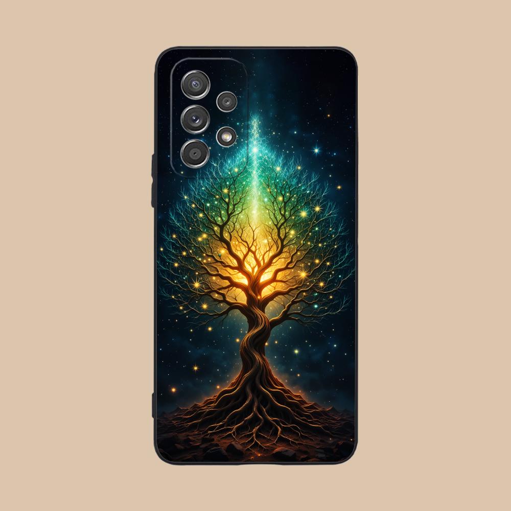 World Life Tree Mobile Phone Case for Samsung Galaxy M55 54 42 35 34 33 32 23 22 15 14 13 12 F55 5G Colorful Cover Cover Pretty