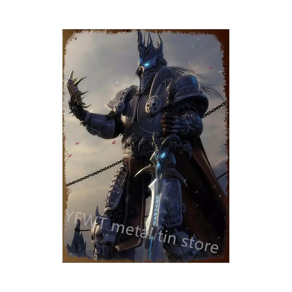 Modern World of Warcraft Game Metal Tin Sign Poster Wall Art Bedroom Studio Home Wall Decoration Cuadros