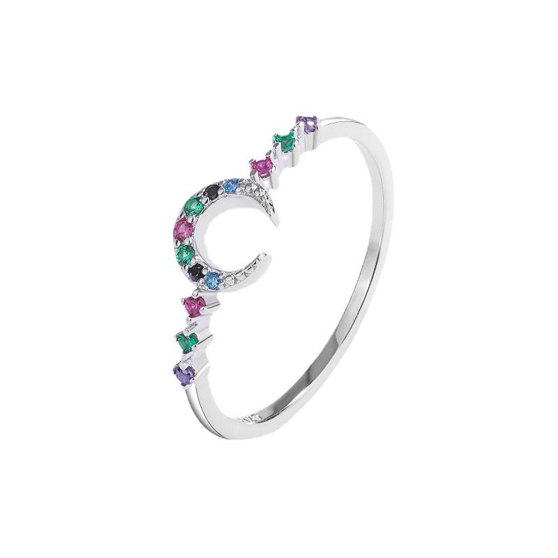 Trendy S925 Sterling Silver Multicolor Hollow Ring for Women – Versatile Niche Design, Perfect for Best Friends
