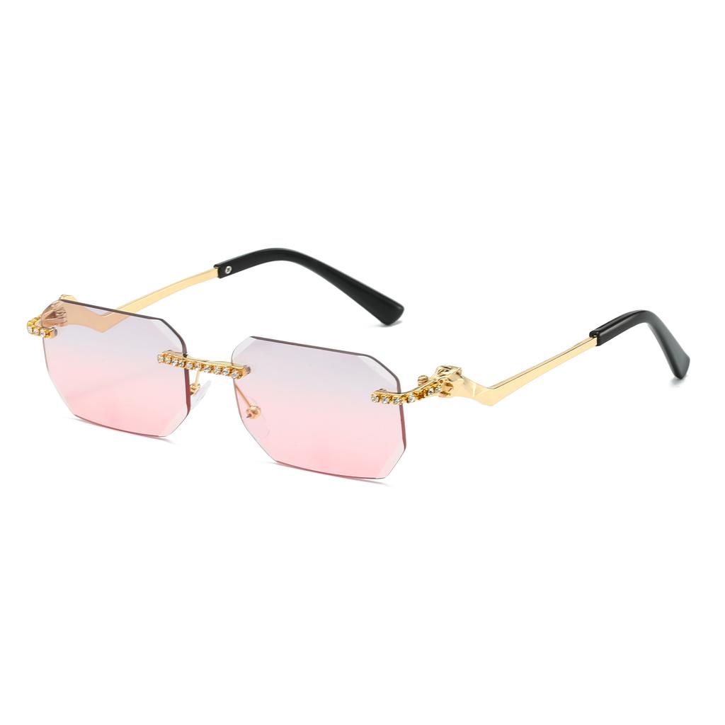 Fashion Rimless Sunglasses Women Men Luxury Retro UV400 Protection Stylish Eyewear for Outdoor Activities