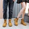 Couple rhubarb boots women's new hollowed-out breathable tooling short boots small size thick-soled inner height-increasing mountaineering boots men