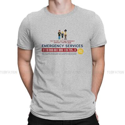 ZX The It Crowd Emergency Services Essential Tshirt Homme Mens Clothes Blusas Loose Cotton T Shirt For Men