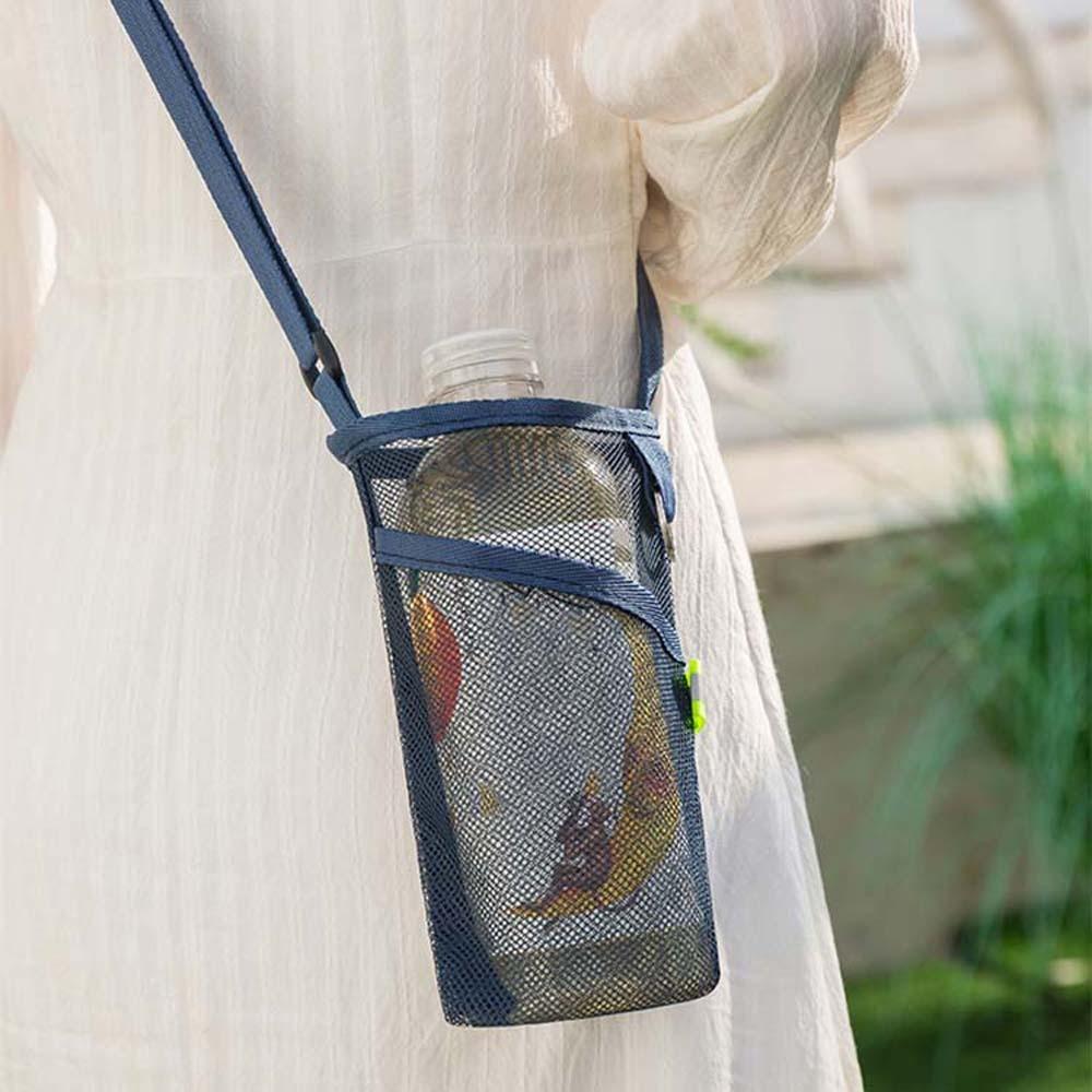 

Fluorescence Color Mesh Crossbody Bucket Bag Transparent Breathable Cup Bag Swimming ціан
