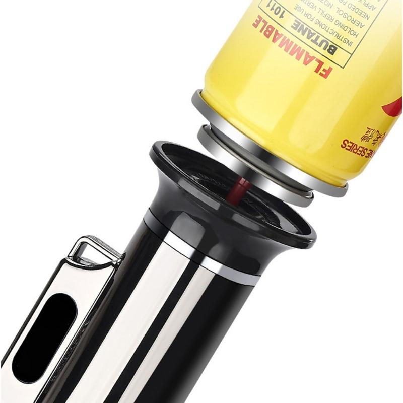 Adjustable Flame Refillable Lighter With Safety Lock And Metal Design For Craft Project Hiking Camping Ignition Gear