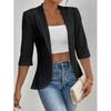 Women's Solid Color Casual Mid Sleeve Thin Outer Jacket