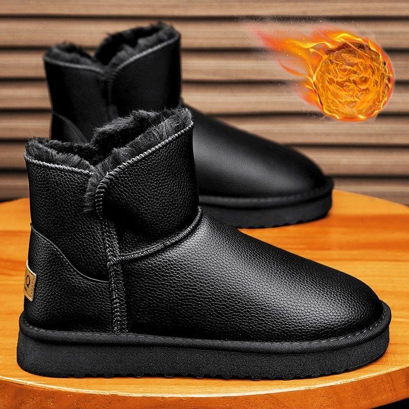 Botas de Nieve de Invierno para Hombre de Talla Grande con Aislamiento de Felpa Grueso Impermeables y Antideslizantes Botas de Algodón de Caña Alta Botas de Algodón