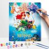 Disney oil painting handmade diy The Little Mermaid Ariel Eric gifts home decorations