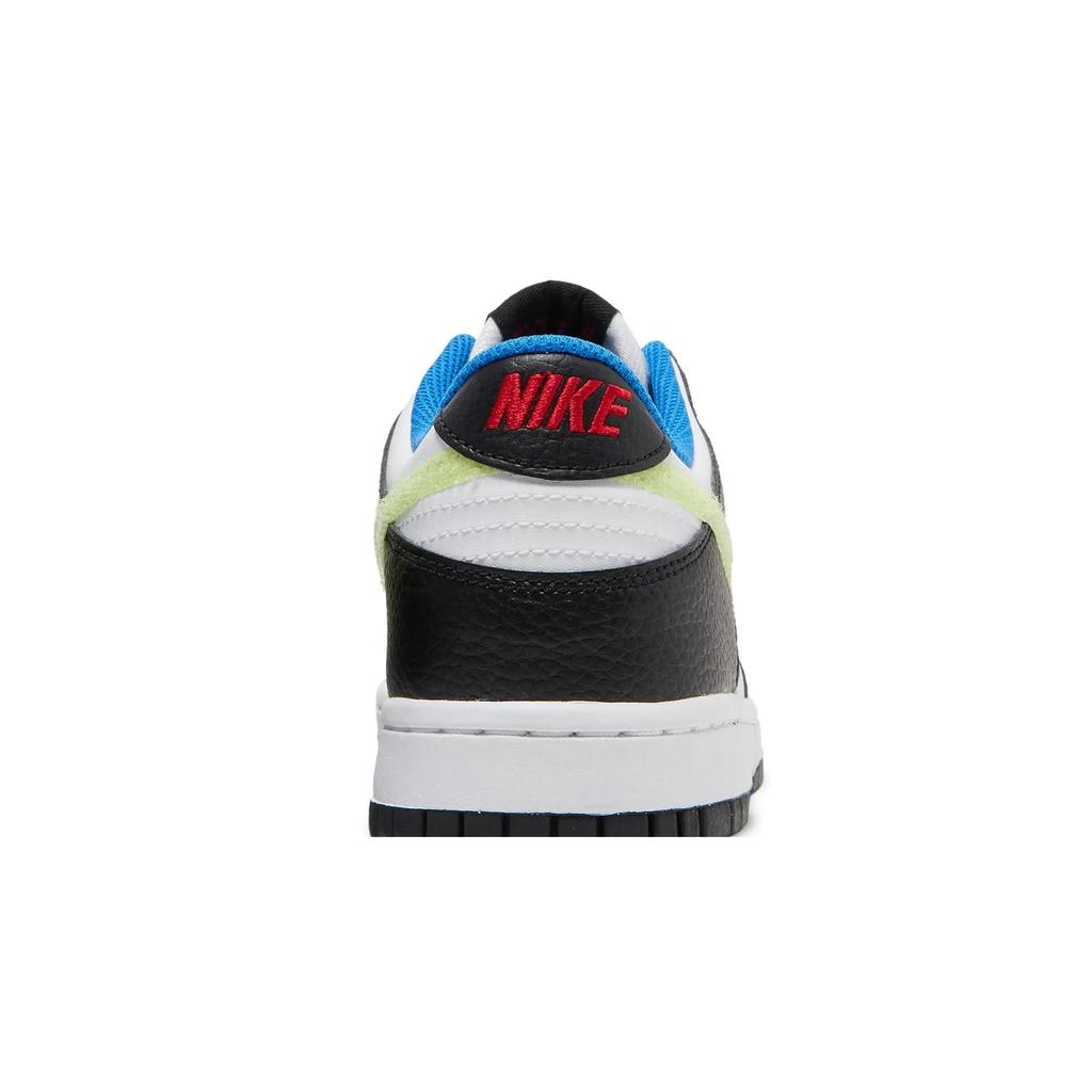 Nike Dunk Low Grade School 'White Light Lemon Twist' (Unisex) White / Black / Signal Blue / Light Lemon Twist Kids' Skateboarding Shoes DQ0977 100