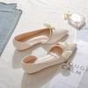 Fashion Shoes for Women with Bow Pointed Toe Evening White Woman Flats Elegant and Fashionable on Sale 2025 Trend Popular Vacation Young