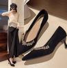 Pointed Thin Heel Sexy Shoes Women High Hee Shoes Luxury Rhinestone Stiletto Fashion Slingbacks Wedding Party Shoes Women Pumps