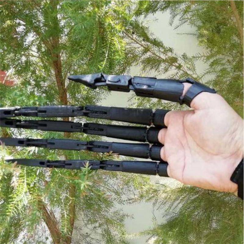 Degete articulate de Halloween Scary Degete false Mâinile scheletului Realistic Groază Fantoma Gheare Recuzită Cosplay Echipament Mănușă pentru degete