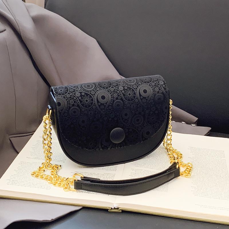 Women Fashion Solid Color Flap Small Saddle Shoulder Underarm Bags Fashion PU Leather Street Shopping Crossbody Bag Ladies Clutch Purse