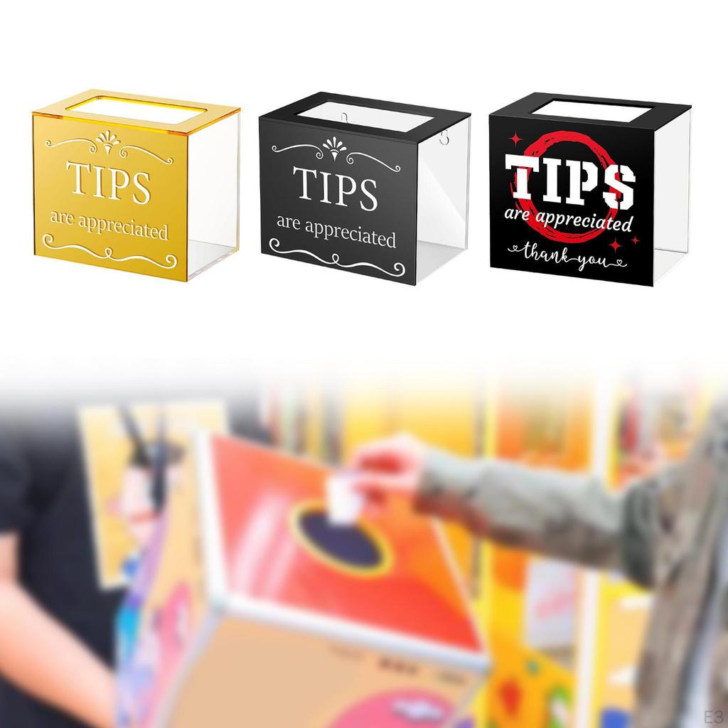 Tip Kutu Akrilik Bağış Toplama Çok Fonksiyonlu Barmen Yorum Oylama