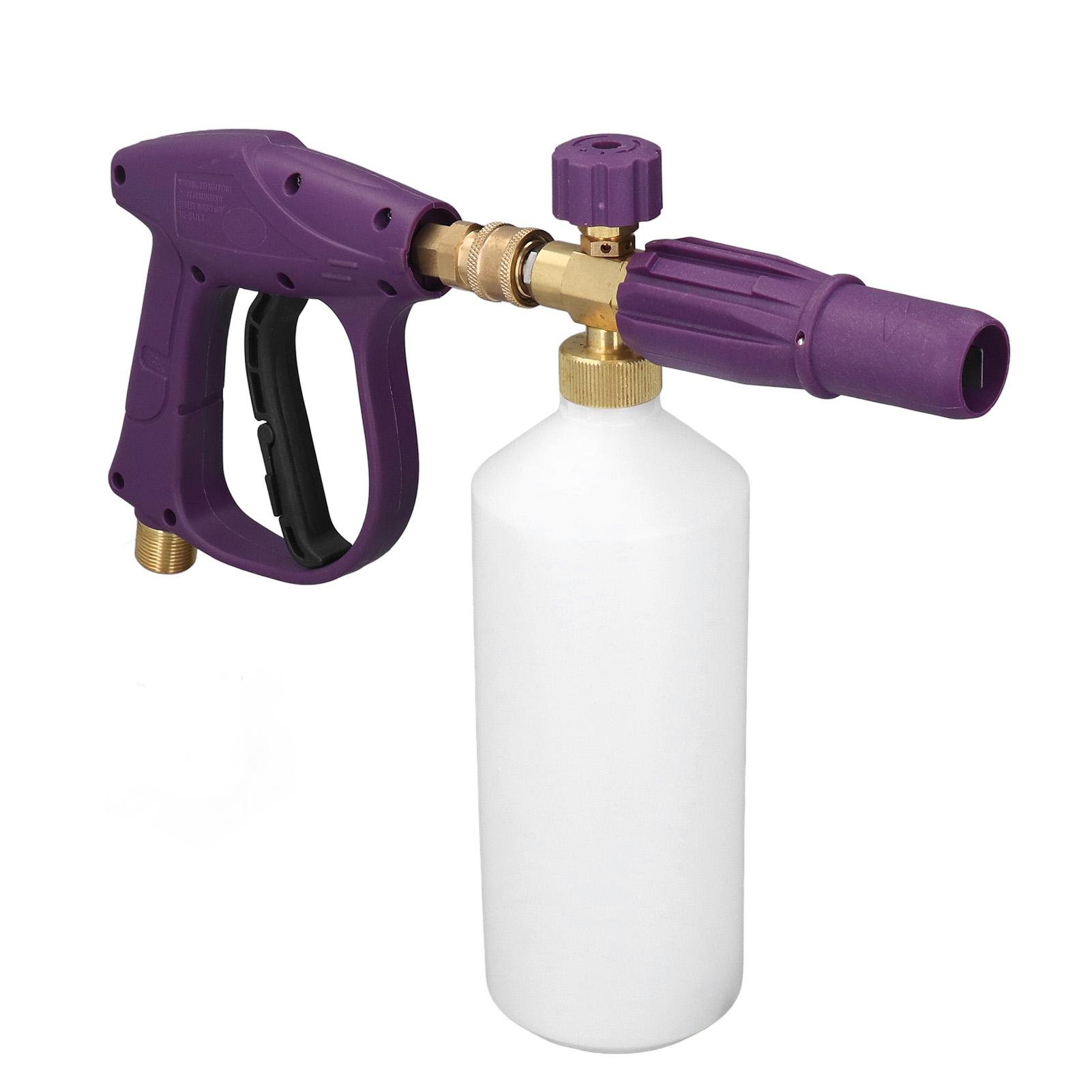 

High Pressure Washer Gun Kit Maximum 4350PSI Outlet Angle Volume Adjustable 1 4in NPT Quick Joint Water Gun and Foam Pot