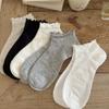 Female Summer Thin Cotton Pure Color Lovely Lace Mesh Breathable Low Top Boneless Socks